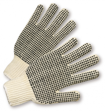 PVC Dotted Both Sides String Knit Gloves