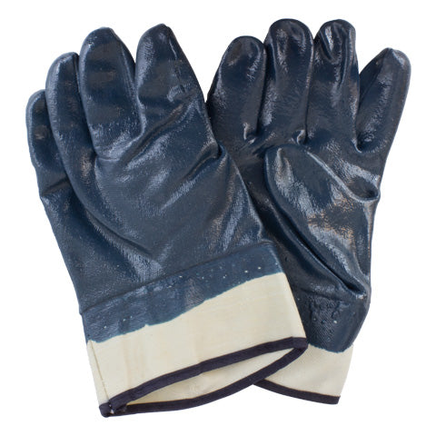 Blue/Natural Coated Jersey Gloves