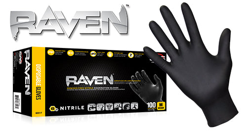 Raven Nitrile Powder-Free Disposable Gloves